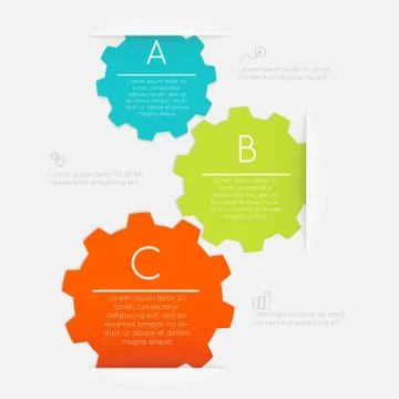 Vector colorful info graphics for your business presentations. Illustrazione stock