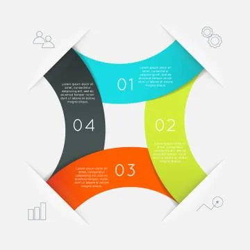 Vector colorful info graphics for your business presentations. Stock Illustration