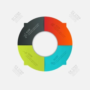 Vector colorful info graphics for your business presentations. Stock Illustration