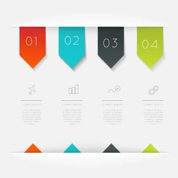 Vector colorful info graphics for your business presentations. Stock Illustration