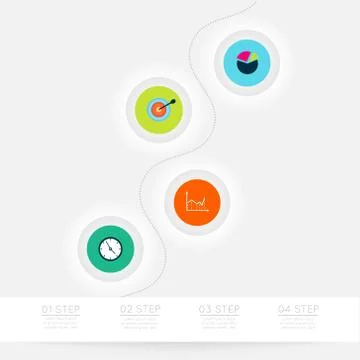 Vector colorful info graphics for your business presentations. Stock Illustration