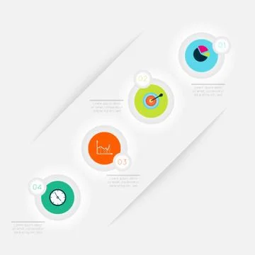 Vector colorful info graphics for your business presentations. Stock Illustration