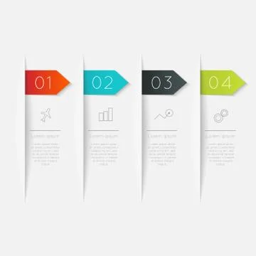 Vector colorful info graphics for your business presentations. Stock-Illustration