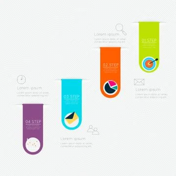 Vector colorful info graphics for your business presentations. Stock Illustration