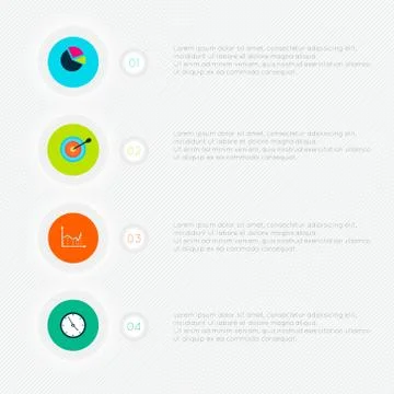 Vector colorful info graphics for your business presentations. Stock Illustration