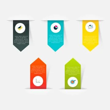 Vector colorful info graphics for your business presentations. Stock Illustration