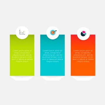 Vector colorful info graphics for your business presentations. Stock Illustration