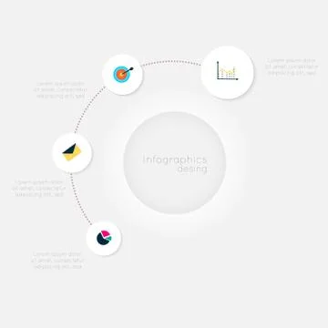 Vector colorful info graphics for your business presentations. Stock Illustration