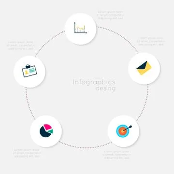 Vector colorful info graphics for your business presentations. Illustrazione stock