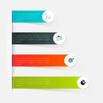 Vector colorful info graphics for your business presentations. Stock Illustration