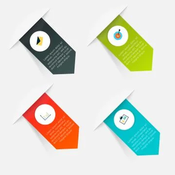 Vector colorful info graphics for your business presentations. Stock Illustration