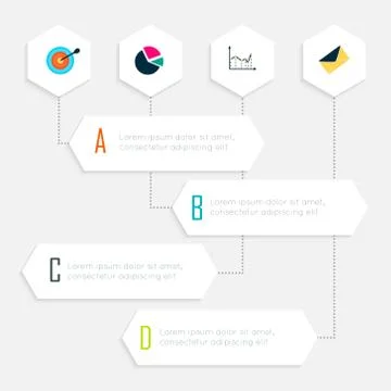 Vector colorful info graphics for your business presentations. Stock Illustration