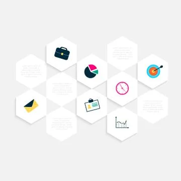 Vector colorful info graphics for your business presentations. Stock Illustration