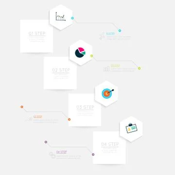 Vector colorful info graphics for your business presentations. Stock Illustration