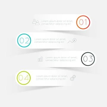 Vector colorful info graphics for your business presentations. Stock Illustration