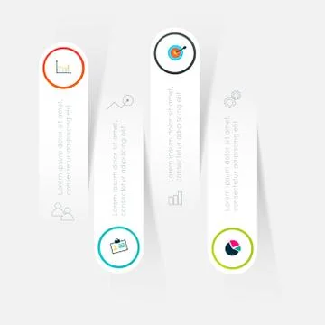 Vector colorful info graphics for your business presentations. Stock Illustration