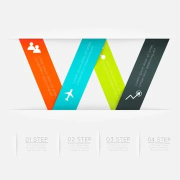 Vector colorful info graphics for your business presentations. Stock Illustration