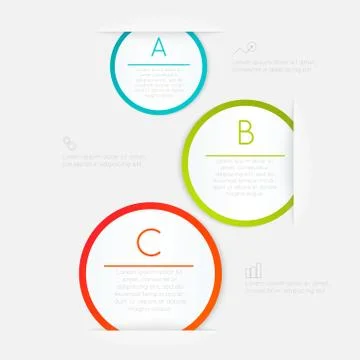 Vector colorful info graphics for your business presentations. Stock Illustration