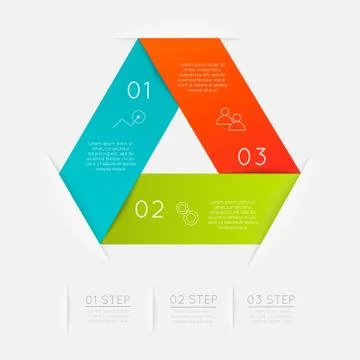 Vector colorful info graphics for your business presentations. Illustrazione stock