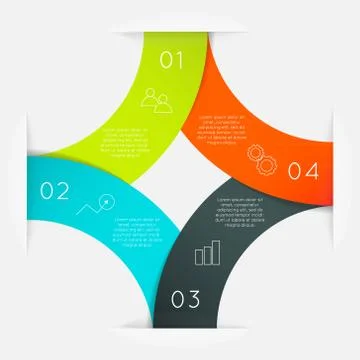 Vector colorful info graphics for your business presentations. Stock Illustration
