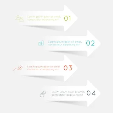 Vector colorful info graphics for your business presentations. Stock Illustration