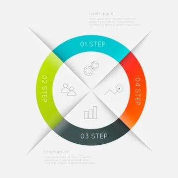 Vector colorful info graphics for your business presentations. Stock Illustration