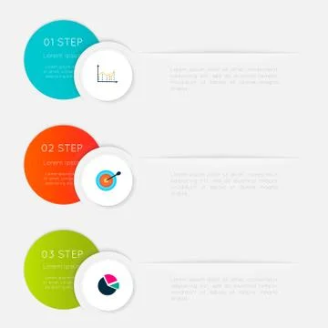 Vector colorful info graphics for your business presentations. Stock Illustration