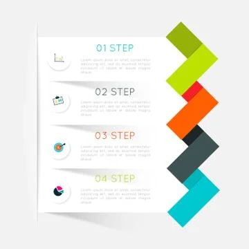 Vector colorful info graphics for your business presentations. Stock Illustration