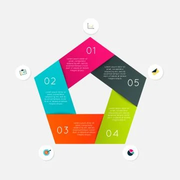 Vector colorful info graphics for your business presentations. Stock Illustration
