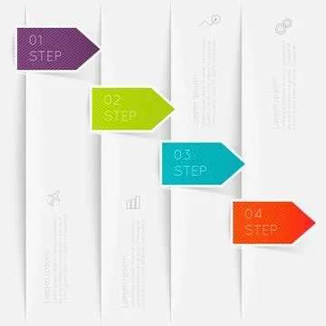 Vector colorful info graphics for your business presentations. Stock Illustration