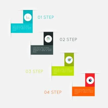 Vector colorful info graphics for your business presentations. Stock Illustration