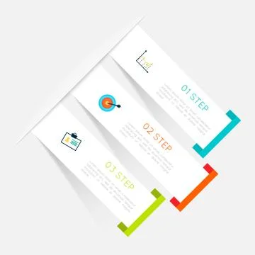 Vector colorful info graphics for your business presentations. Stock-Illustration