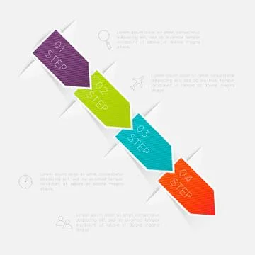 Vector colorful info graphics for your business presentations. Stock Illustration