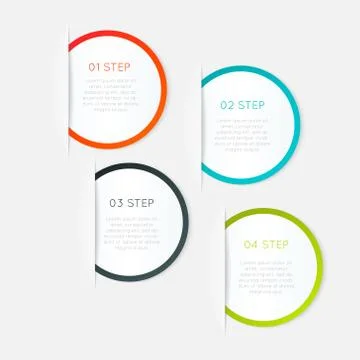 Vector colorful info graphics for your business presentations. Illustrazione stock