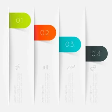 Vector colorful info graphics for your business presentations. Illustrazione stock