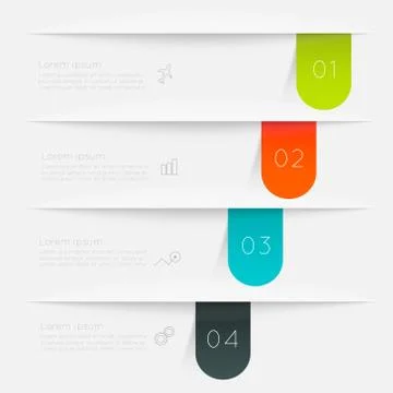 Vector colorful info graphics for your business presentations. Stock Illustration