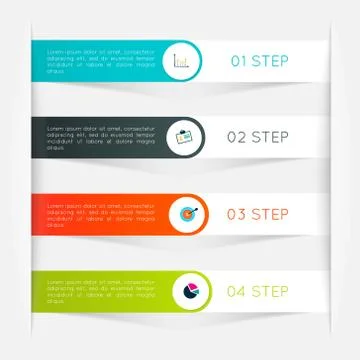 Vector colorful info graphics for your business presentations. Stock Illustration