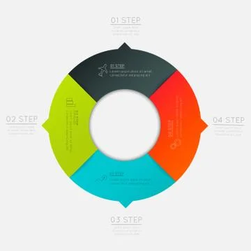 Vector colorful info graphics for your business presentations. Stock Illustration
