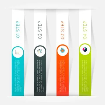 Vector colorful info graphics for your business presentations. Illustrazione stock
