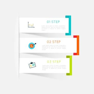 Vector colorful info graphics for your business presentations. Stock Illustration