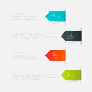 Vector colorful info graphics for your business presentations. Stock Illustration