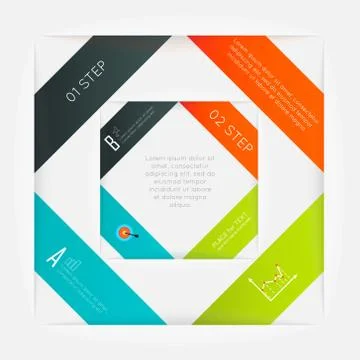 Vector colorful info graphics for your business presentations. Stock Illustration
