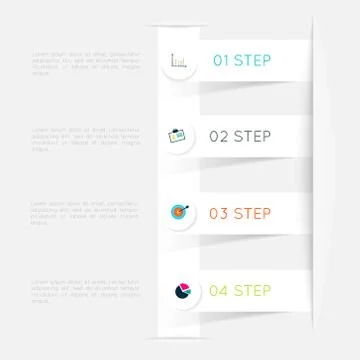 Vector colorful info graphics for your business presentations. Illustrazione stock
