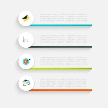 Vector colorful info graphics for your business presentations. Stock Illustration