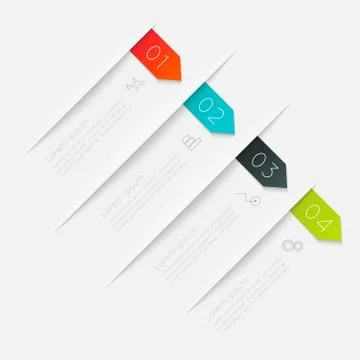 Vector colorful info graphics for your business presentations. Stock Illustration