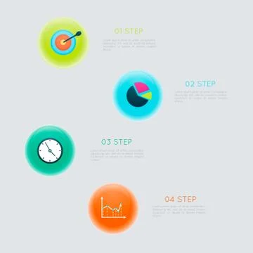 Vector colorful info graphics for your business presentations. Stock Illustration