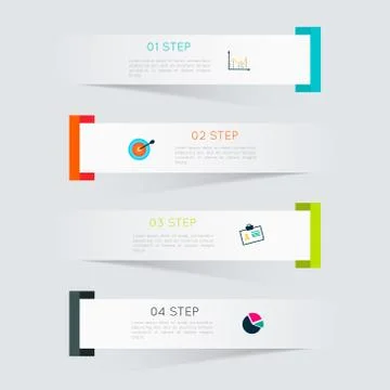 Vector colorful info graphics for your business presentations. Stock Illustration