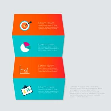 Vector colorful info graphics for your business presentations. Illustrazione stock