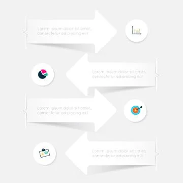 Vector colorful info graphics for your business presentations. Stock-Illustration