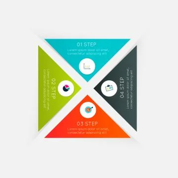 Vector colorful info graphics for your business presentations. Illustrazione stock